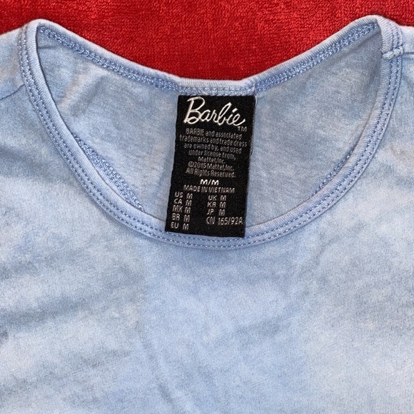 🥳HP🥳Women’s Light Blue Barbie Razorback Tank Top - Picture 9 of 11